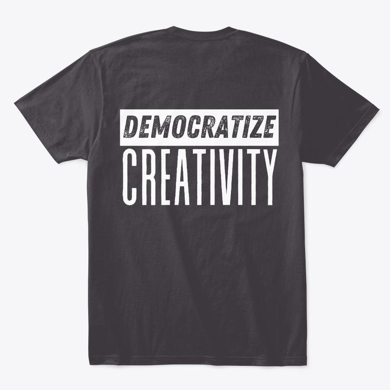 Democratize Creativity w/ Front Logo