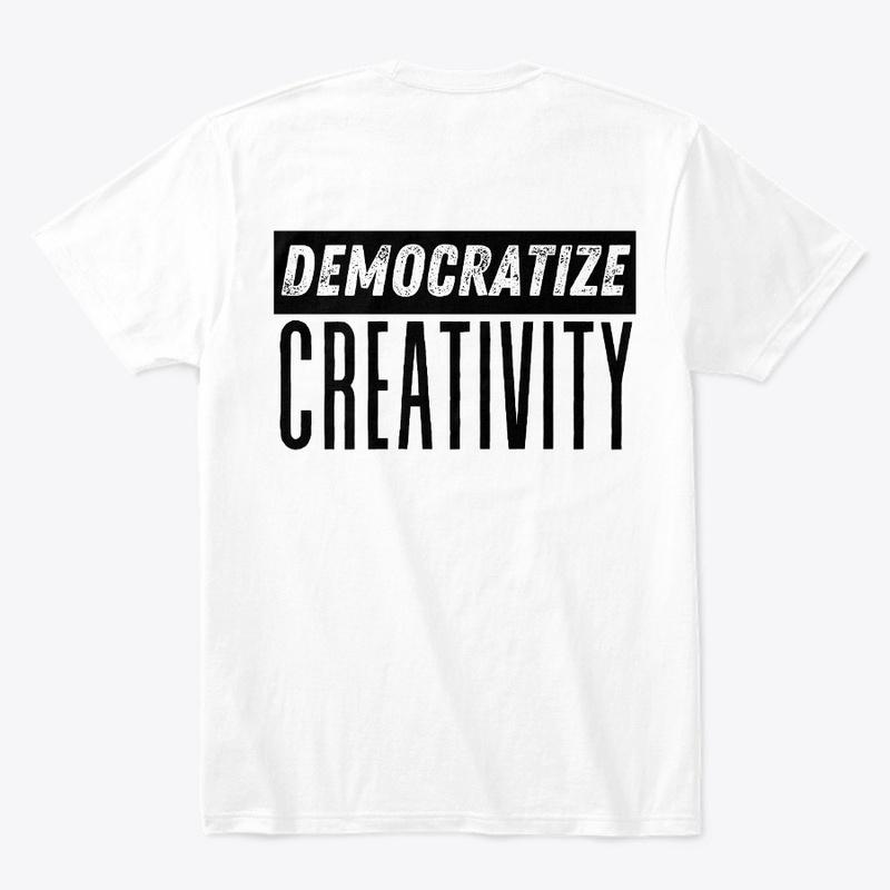 Democratize Creativity w/ Front Logo